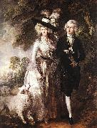 unknow artist Mr and Mrs William Hallett oil painting reproduction